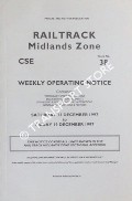 Book cover of Weekly Operating Notice containing Temporary Speed Restrictions, Engineering Arrangements, Signalling & Permanent Way Alterations, General Instructions and Notices, 13 to 19 December 1997 by Railtrack Midlands